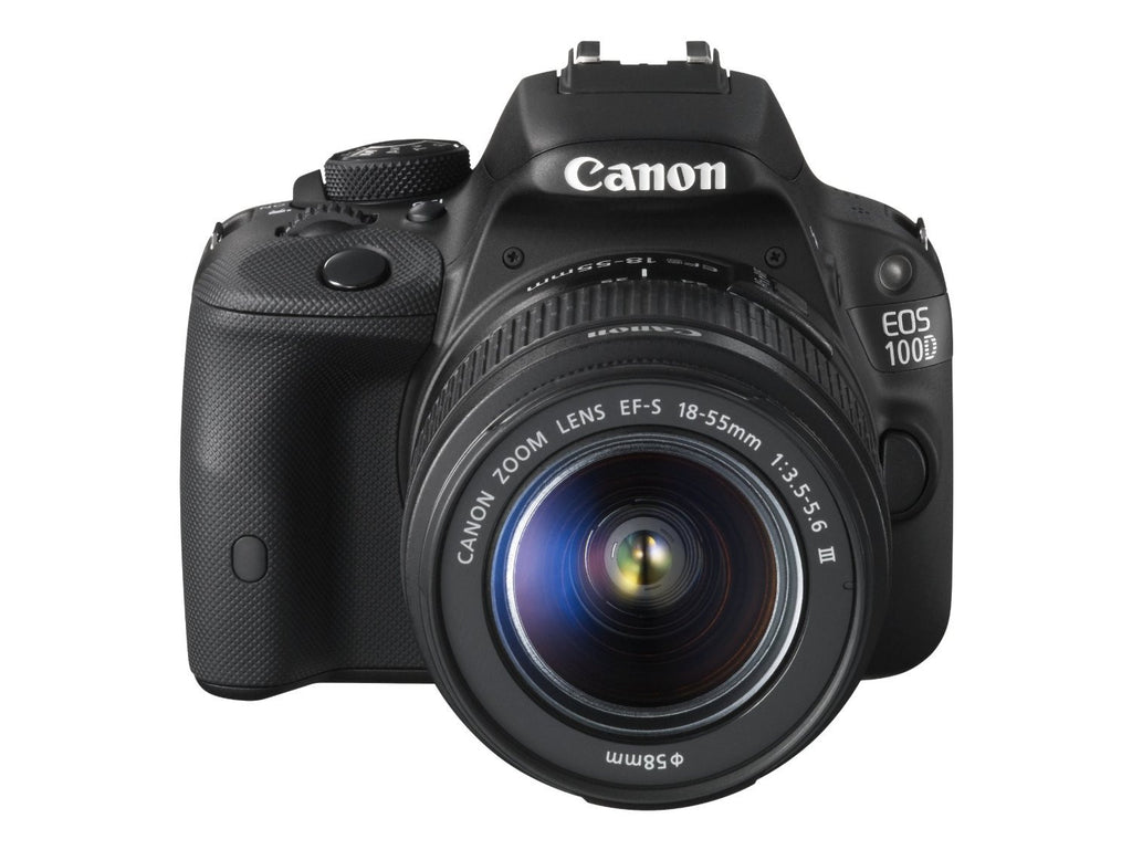 Canon EOS 100D DSLR Camera with EF-S 18-55mm III Lens - Black (18MP, CMOS Sensor) 3 inch Touch Screen LCD (dev stand)